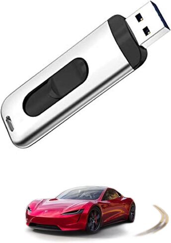 YANGKTIC Tesla USB 128GB USB 3.1-SSD Flash Drive - Tesla Model 3 - Model S - Model X - Model Y - 128GB Solid State Drive Portable in Kuwait