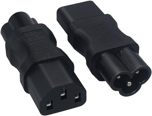 محول طاقة JORINDO IEC320 C6 إلى IEC320 C15 AC، قابس IEC320 C6 3 دبابيس إلى C15 محول تحويل الطاقة بمقبس 3 فتحات، C6 إلى C15 قابس طاقة تمديد، لـ PDU/UPS/العرض/جهاز العرض (C6 إلى C15) in Kuwait