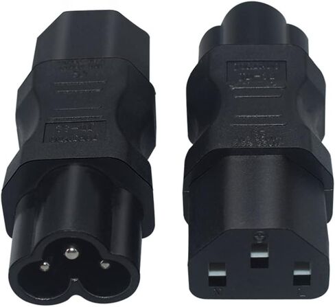 محول طاقة JORINDO IEC320 C6 إلى IEC320 C15 AC، قابس IEC320 C6 3 دبابيس إلى C15 محول تحويل الطاقة بمقبس 3 فتحات، C6 إلى C15 قابس طاقة تمديد، لـ PDU/UPS/العرض/جهاز العرض (C6 إلى C15) in Kuwait