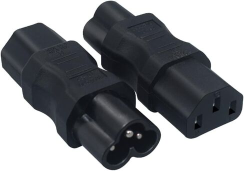 محول طاقة JORINDO IEC320 C6 إلى IEC320 C15 AC، قابس IEC320 C6 3 دبابيس إلى C15 محول تحويل الطاقة بمقبس 3 فتحات، C6 إلى C15 قابس طاقة تمديد، لـ PDU/UPS/العرض/جهاز العرض (C6 إلى C15) in Kuwait