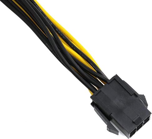 E-outstanding 2pcs 6 Pin Female to 8 Pin Male GPU Graphics Cards Extension Adapter PCI-e 6-pin Female to 8-pin Male Converter for PCI Express 6+2 Pin Powered GPU Video Card 22cm in Saudi Arabia