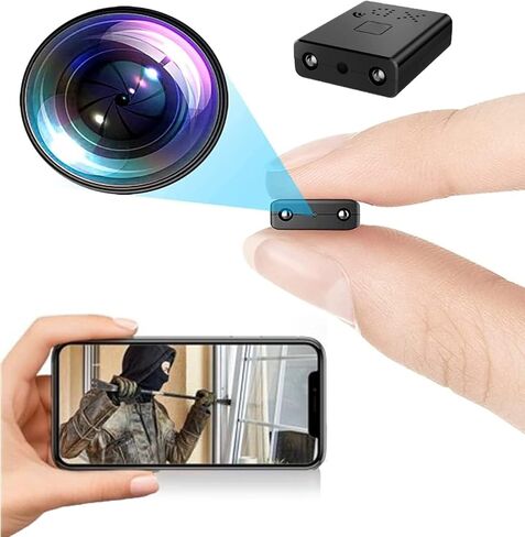كاميرا مراقبة لاسلكية صغيرة الحجم من fabquality بدقة 1080 بيكسل HD Nanny Cam مع رؤية ليلية للهاتف APP وغرفة الكلب في الأماكن المغلقة والخارجية وقبة الطفل ونظام أمان فوري DSLR Bullet in Kuwait