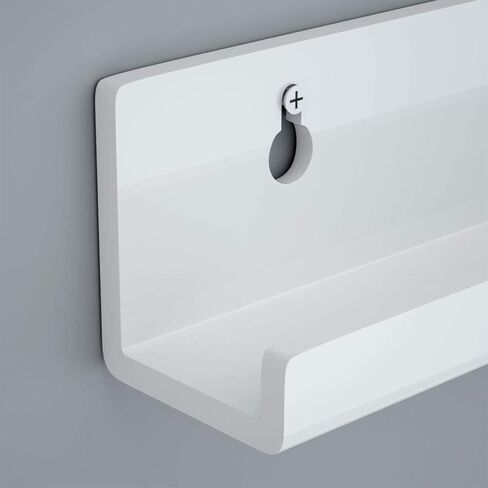 SOMOLUX Vinyl Record Shelf Wall Mount, Acrylic Album Record Holder Wall Mount for Display Listening Records Collection and Decoration 6 Pack 7'' White in Kuwait