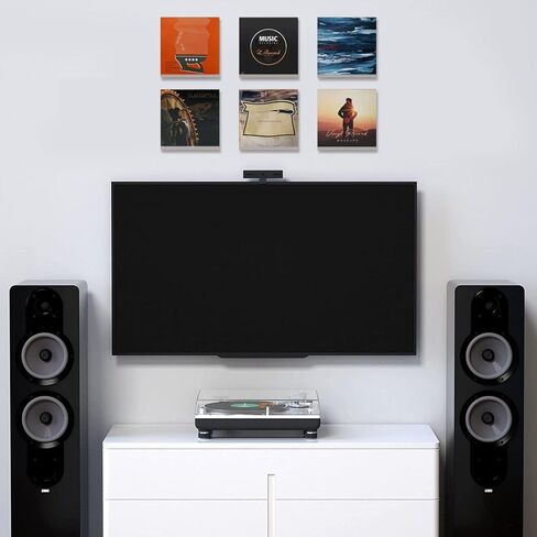 SOMOLUX Vinyl Record Shelf Wall Mount, Acrylic Album Record Holder Wall Mount for Display Listening Records Collection and Decoration 6 Pack 7'' White in Kuwait