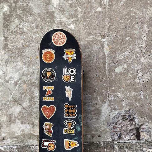 52 قطعة من ملصقات طعام البيتزا للاطفال، ملصقات فينيل مقاومة للماء للابتوب وممتص الصدمات وزجاجات المياه والكمبيوتر والجوال والقبعة الصلبة وملصقات السيارة in Kuwait