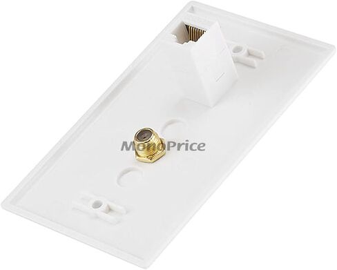 Monoprice 107838 Cat5e/F-Type Wall Plate White in Saudi Arabia
