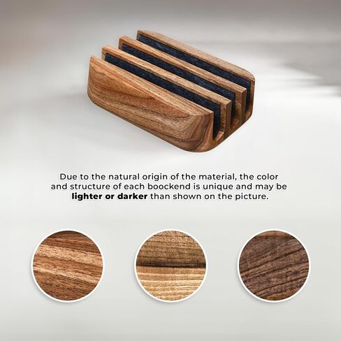 Triple Laptop Stand Vertical Laptop Holder - Vertical Laptop Stand for Desk - Laptop Holder - Handmade of Natural Wood (Triple Walnut) in Kuwait