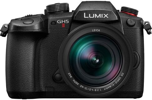 Panasonic Lumix GH5 II Mirrorless Camera with 12-60mm Lens (DC-GH5M2LK) + Panasonic 12-35mm Lens + Sony 64GB Tough SD Card + Color Filter Kit + Wide Angle Lens + Telephoto Lens + More (Renewed) in Saudi Arabia