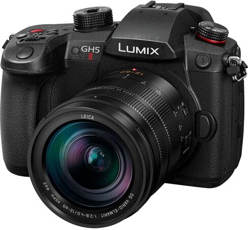 Panasonic Lumix GH5 II Mirrorless Camera with 12-60mm Lens (DC-GH5M2LK) + Panasonic 12-35mm Lens + Sony 64GB Tough SD Card + Color Filter Kit + Wide Angle Lens + Telephoto Lens + More (Renewed) in Saudi Arabia