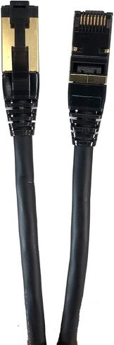 موصلات ميكرو 7 أقدام Cat8 SFTP RJ45 كابل توصيل أسود (E12-007B) in Saudi Arabia