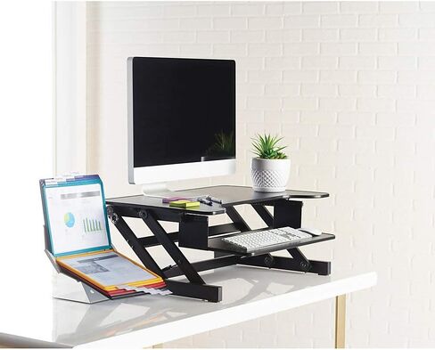 Lorell Sit-to-Stand Monitor Riser, White - LLR99901 in Saudi Arabia