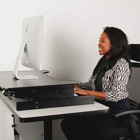 Lorell Sit-to-Stand Monitor Riser, White - LLR99901 in Saudi Arabia