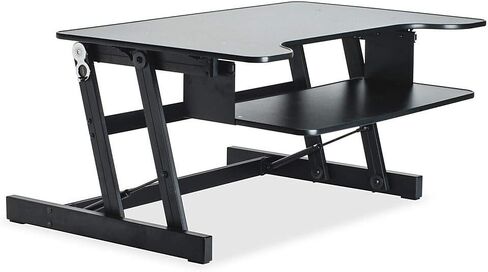 Lorell Sit-to-Stand Monitor Riser, White - LLR99901 in Saudi Arabia