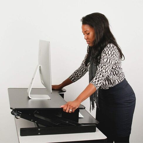 Lorell Sit-to-Stand Monitor Riser, White - LLR99901 in Saudi Arabia