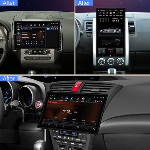 13.6 inch Tesla Style Android Car Stereo with Wireless Carplay,Tesla Radio Universal,1 Din Electric Automatic Rotation Touch Screen Bluetooth for Toyota Ford Honda Nissan Jeep (Android 9.0 4G+64) in Kuwait