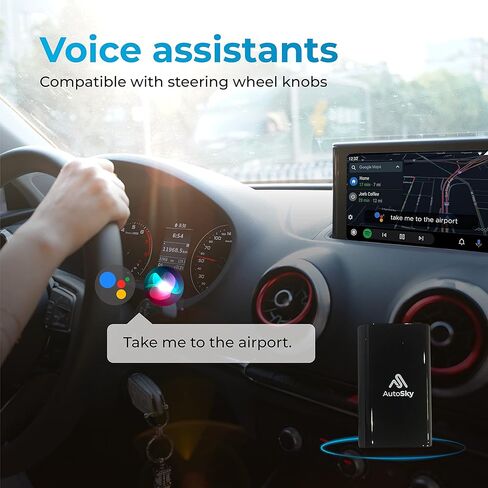 اوتوسكي محول اندرويد تلقائي لاسلكي - احدث محول كاربلاي واندرويد اوتو 2 في 1، تحديثات او تي ايه لايفون in Kuwait