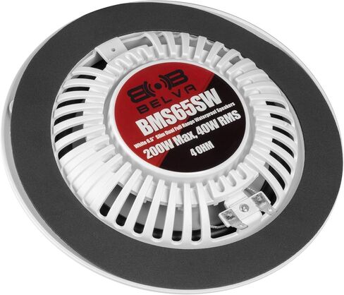 BELVA BMS65SB 400W Peak (80W RMS) 6.5 بوصة حامل ضحل 2-Way سماعات بحرية محورية سوداء للقوارب/ATV/UTV/SxS/Powersport in Saudi Arabia