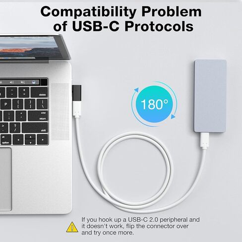 UseBean Right Angle USB C Extension Adapter, (4-Pack) Left 90-Degree PD 100W 20Gbps 4K@60Hz Type C 3.2 Gen2 Male to Female Extender, USB-C Video Extended Converter,for Steam Deck,Switch,MacBook,etc in Kuwait