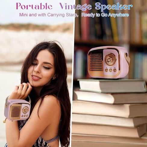 Retro Bluetooth Speaker,Vintage Decor, Gifts for Teen Girls Orange in Kuwait