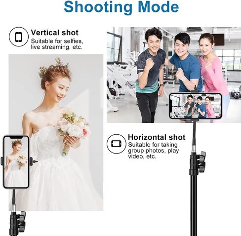 حامل ثلاثي للهاتف الخلوي، حامل ثلاثي القوائم قابل للتعديل مقاس 20 بوصة - 80 بوصة لحامل iPhone للكاميرات ذات رقبة معقوفة وجهاز تحكم عن بعد لتسجيل الفيديو/مدونات الفيديو/البث المباشر/التصوير الفوتوغرافي المتوافق مع معظم الهواتف المحمولة in Kuwait