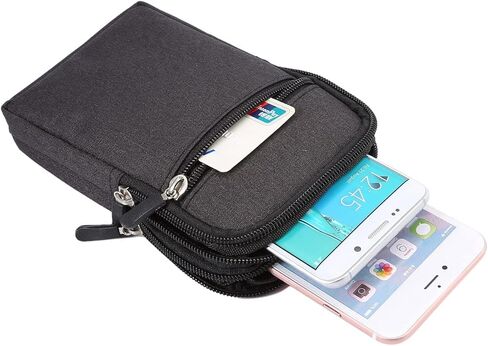 حقيبة مشبك حزام الهاتف الخليوي للرجال، حزمة خصر عمودية للرجال، 6.9 بوصة عالمية للمشي لمسافات طويلة والسفر حزام الخصر حامل حزام حلقة الحافظة للنساء والرجال حزام الهاتف المحمول محفظة حقيبة يد حقيبة حمل لهاتف iPhone 15 Pro Max in Kuwait