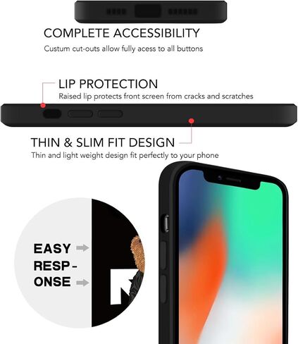 PSUJAO Compatible with Cool iPhone 15 Pro case for Boys,Funny Aesthetic Soft Silicone Gel Rubber Shockproof Cover Full Body Drop Protection (Black, iPhone 15 pro) in Kuwait