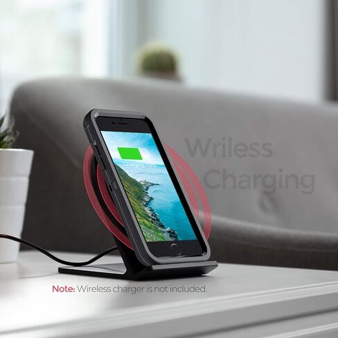 حافظة ORIbox لهاتف iPhone SE 3/2 باللون الأسود، مع حماية من الصدمات في 4 زوايا، حافظة سوداء لهاتف iPhone 8/7 للنساء والرجال والفتيات والأولاد والأطفال، حافظة لهاتف iPhone SE باللون الأسود in Kuwait