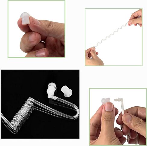 Retevis Security Covert Tube Two Way Radio Earpiece 2 Pin,Coil Tube,Compatible RT22 RT21 RT68 RT22S RT19 RT18 RT15 Baofeng UV-5R Walkie Talkie,Walkie Talkie Earpiece with Mic(1 Pack) in Saudi Arabia