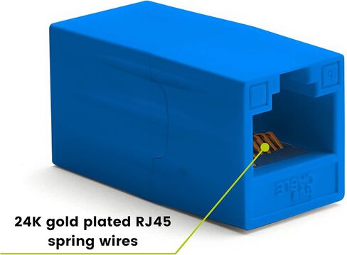 trueCABLE Cat6 Inline Coupler, Unshielded (UTP), PoE++ (4PPoE), UL Listed, ETL Verified, ANSI/TIA 568-2.D Cat 6 Performance Compliant, Female to Female RJ45 Couplers, Gray, 12 Pack in Kuwait