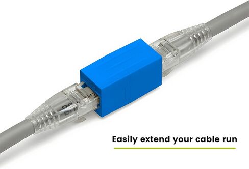 trueCABLE Cat6 Inline Coupler, Unshielded (UTP), PoE++ (4PPoE), UL Listed, ETL Verified, ANSI/TIA 568-2.D Cat 6 Performance Compliant, Female to Female RJ45 Couplers, Gray, 12 Pack in Kuwait