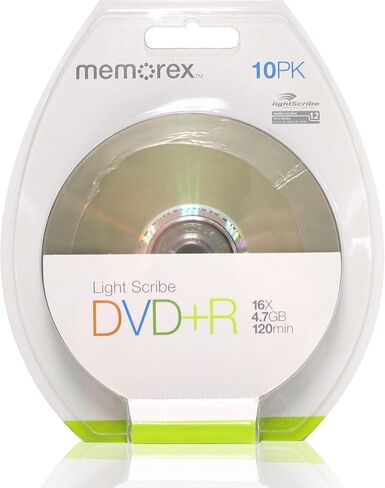 ميموريكس DVD+R LightScribe 4.7 GB 10 pc(s) - DVD+RW virgin (4.7 GB، DVD+R 10 قطع)، 120 دقيقة، 16x) in Kuwait