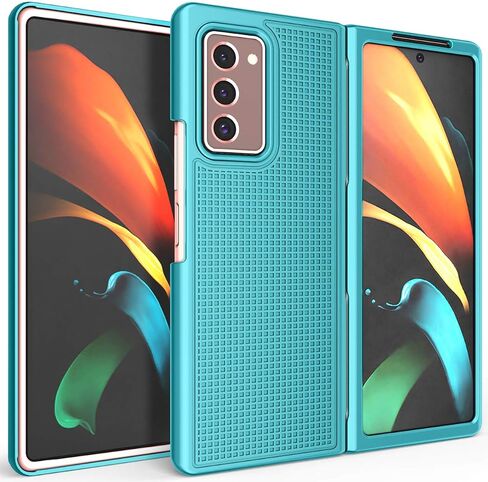 Case with Clip for Galaxy Z Fold 2, Nakedcellphone [Red] Grid Texture Slim Hard Cover and Custom Belt Hip Holster Holder View Stand Combo for Samsung Galaxy Z Fold 2 5G Phone (SM-F916) in Kuwait