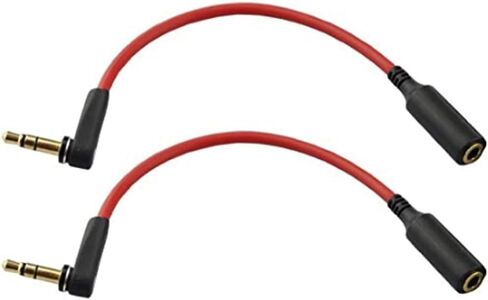 Audio Cable Extension Short 6 inch 3.5mm Angle Extension Cord 2Pack in Saudi Arabia