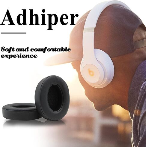 قطع غيار وسادات الأذن القابلة للاستبدال من Adhiper متوافقة مع سماعات الرأس السلكية واللاسلكية Dr. Dre Studio 2.0 Studio 3 B0500 B0501 (بني زهري) in Saudi Arabia