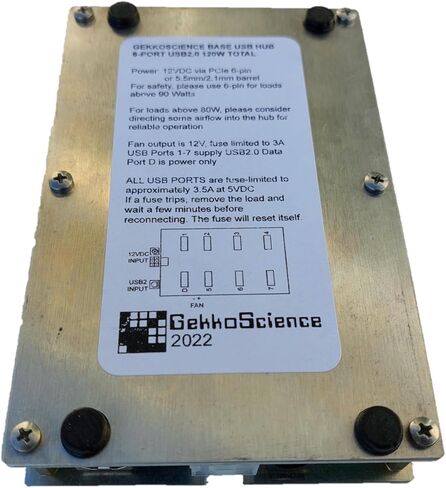 قاعدة يو اس بي 2.0 جيكو ساينس من التيرتيك ايو، 8 منافذ، 120 واط in Kuwait