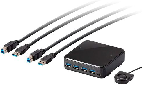 Monoprice 2x4 USB 2.0 Peripheral Sharing Switch, Allows 2 Computers to Share 4 USB Devices in Kuwait