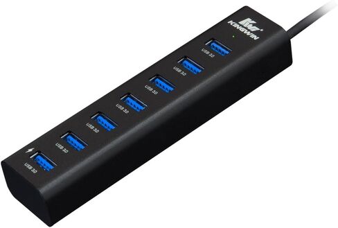 موزع بيانات Kingwin Kingwin USB 3.0 محمول 4 منافذ فائق النحافة لـ Macbook، Mac Pro Mini، iMac، Chromebook، Surface Pro، USB Flash Drive، Mobile SSD, Notebook PC, XPS، والمزيد in Kuwait