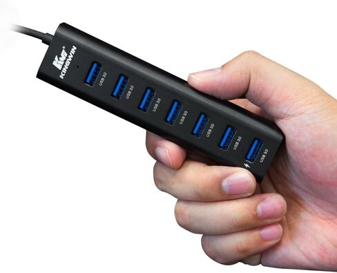 موزع بيانات Kingwin Kingwin USB 3.0 محمول 4 منافذ فائق النحافة لـ Macbook، Mac Pro Mini، iMac، Chromebook، Surface Pro، USB Flash Drive، Mobile SSD, Notebook PC, XPS، والمزيد in Kuwait