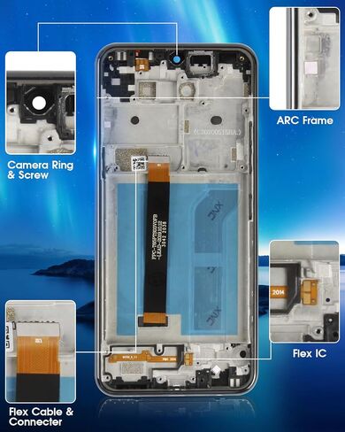 for LG K51 Screen Replacement, LCD Display with Frame Touch Digitizer for LG K51 K500 K500KM K500MM LMK500MM K500UM 6.5 inch Touch Screen Full Assembly with Repair Tools in Saudi Arabia