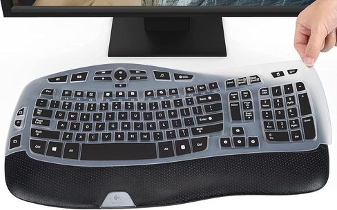 غطاء لوحة المفاتيح متوافق مع لوحة المفاتيح Logitech K350 MK550 MK570 اللاسلكية Wave، Logitech K350 MK550 MK570 غطاء حماية لوحة المفاتيح - نعناعي in Kuwait