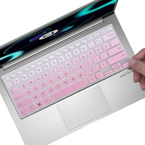 Keyboard Cover Skin for ASUS Laptop L210 L210MA-DB01 Ultra Thin 11.6" Laptop and 13.3" Asus VivoBook S13 S333EA S333JA S333JP Laptop US Keyboard Cover (Not fit Model E203 L410)-GradualPink in Saudi Arabia