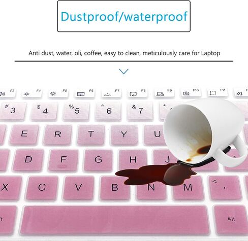 Keyboard Cover Skin for ASUS Laptop L210 L210MA-DB01 Ultra Thin 11.6" Laptop and 13.3" Asus VivoBook S13 S333EA S333JA S333JP Laptop US Keyboard Cover (Not fit Model E203 L410)-GradualPink in Saudi Arabia