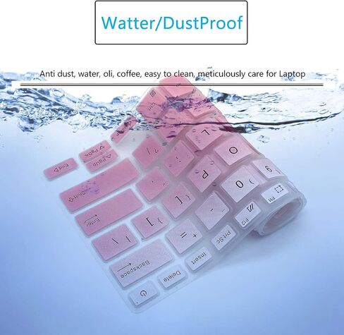 Keyboard Cover Skin for ASUS Laptop L210 L210MA-DB01 Ultra Thin 11.6" Laptop and 13.3" Asus VivoBook S13 S333EA S333JA S333JP Laptop US Keyboard Cover (Not fit Model E203 L410)-GradualPink in Saudi Arabia