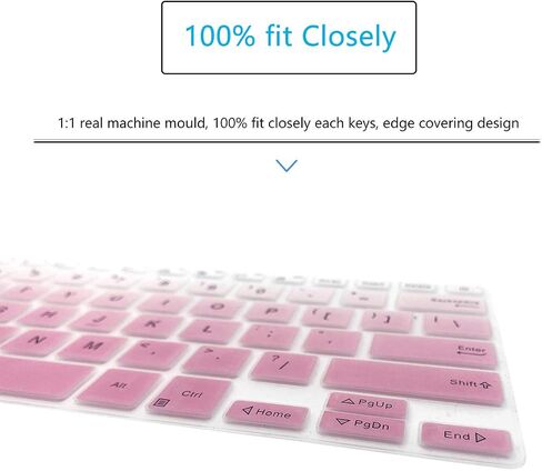 Keyboard Cover Skin for ASUS Laptop L210 L210MA-DB01 Ultra Thin 11.6" Laptop and 13.3" Asus VivoBook S13 S333EA S333JA S333JP Laptop US Keyboard Cover (Not fit Model E203 L410)-GradualPink in Saudi Arabia