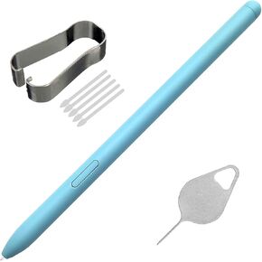 Galaxy Tab S6 Lite S Pen P610N P615 P610 Stylus Replacement EJ-PP610BJEGUJ Touch Pen for Samsung Galaxy Tab S6 Lite SM-P615 SM-P610 10.4" with Tips Tweezer Pen Repair Part (Angora Blue)