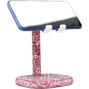Bling Rhinestone Crystal Phone Stand, Adjustable Cell Phone Stand, Phone Holder for Desk, Desktop Holder, Cradle Compatible with iPhone Samsung Smartphones SL (Champagne) in Kuwait