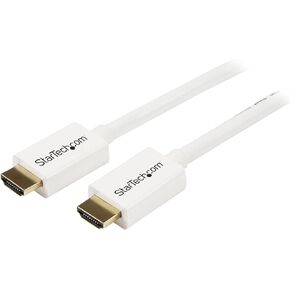 StarTech.com 3m / 10 ft CL3 Rated HDMI Cable w/ Ethernet - In Wall Rated Ultra HD HDMI Cable - 4K 30Hz UHD High Speed HDMI Cable - 10.2 Gbps - HDMI 1.4 Video/Display Cable - 30AWG, White (HD3MM3MW)