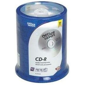 Office Depot(R) CD-R Spindle, 700MB/80 Minutes, Pack Of 100
