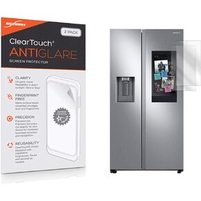 واقي شاشة BoxWave متوافق مع ثلاجة Samsung Family Hub بدون مكبر صوت - ClearTouch Crystal (عبوتان)، غلاف فيلم عالي الدقة - يحمي من الخدوش
