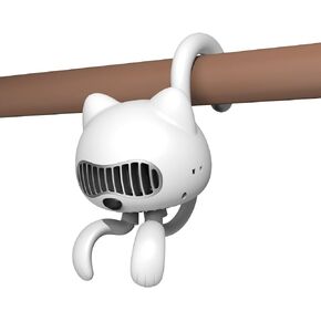 Mini Handheld Stroller Fan, USB or 2000mAh Battery Powered, Stroller Fan Flexible Tripod on Fan,Adjustable 3 Speeds for Outdoor, Camping, Bike,Home, Office (white) in Saudi Arabia